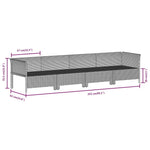 10 részes szürke polyrattan kerti ülőgarnitúra párnákkal 9