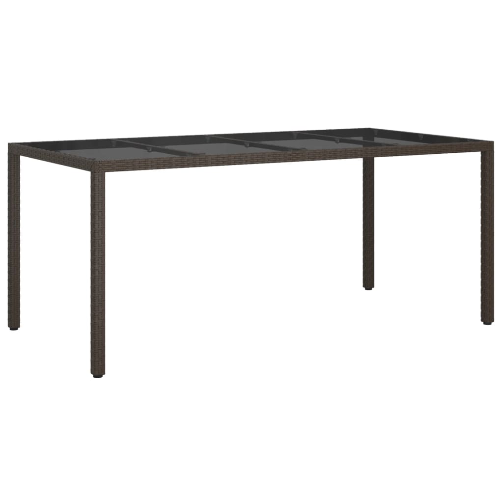9 részes barna polyrattan kerti étkezőgarnitúra párnákkal 7