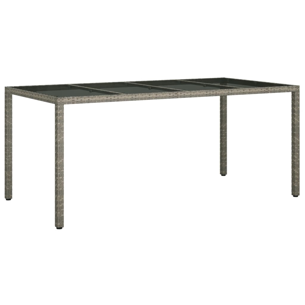 9 részes szürke polyrattan kerti étkezőgarnitúra párnával 5