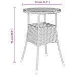3részes szürke polyrattan kerti bisztrógarnitúra párnákkal 8