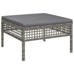 6 részes szürke polyrattan kerti ülőgarnitúra párnákkal 6