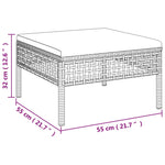 6 részes szürke polyrattan kerti ülőgarnitúra párnákkal 10