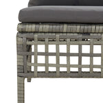 8 részes szürke polyrattan kerti ülőgarnitúra párnákkal 6
