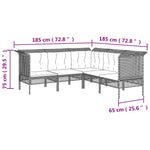 8 részes szürke polyrattan kerti ülőgarnitúra párnákkal 7