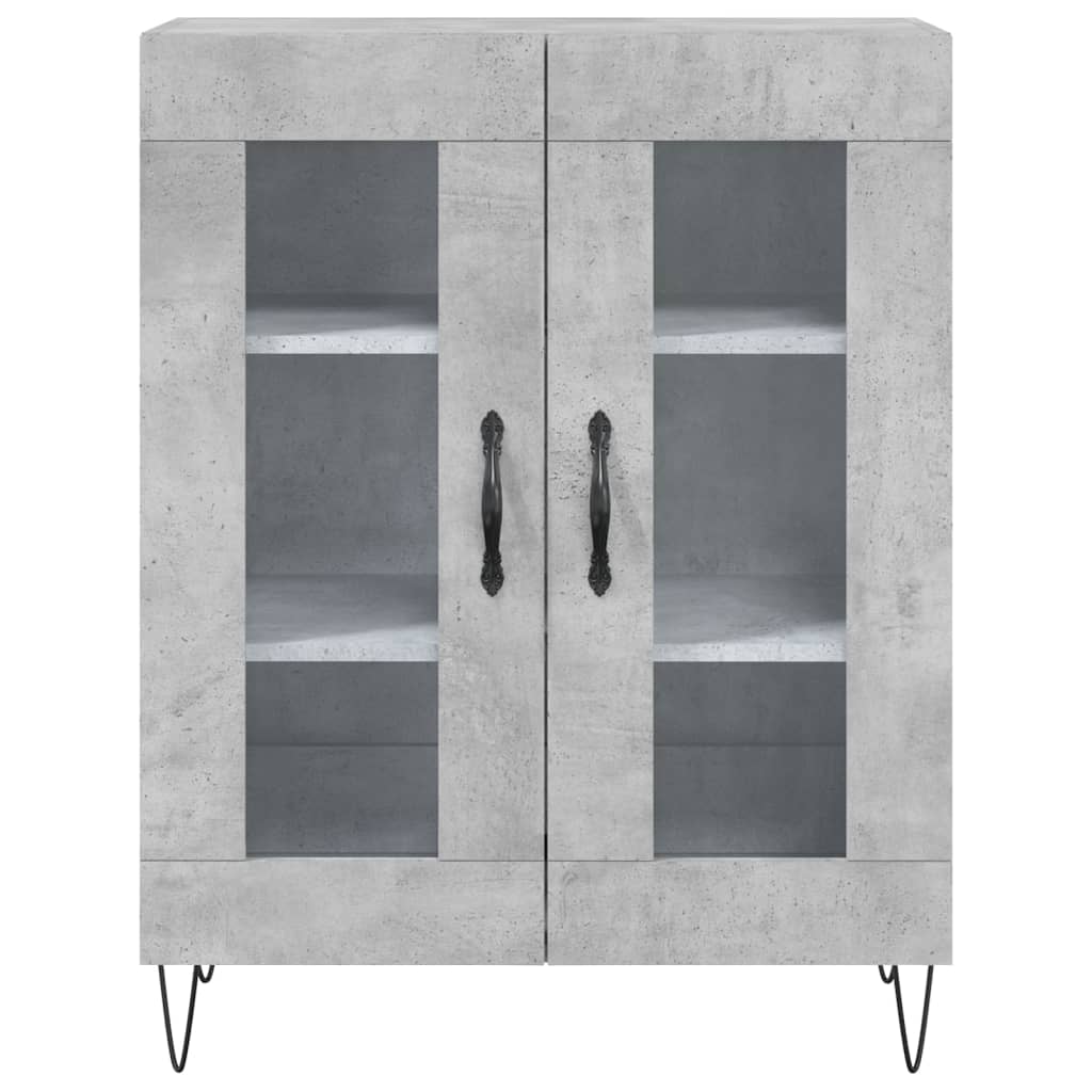 Betonszürke szerelt fa tálalószekrény 69,5 x 34 x 90 cm 5