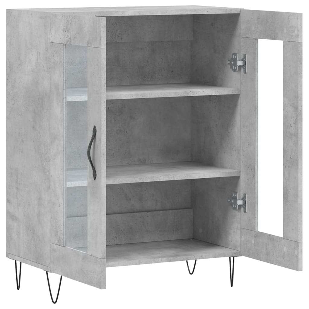 Betonszürke szerelt fa tálalószekrény 69,5 x 34 x 90 cm 6
