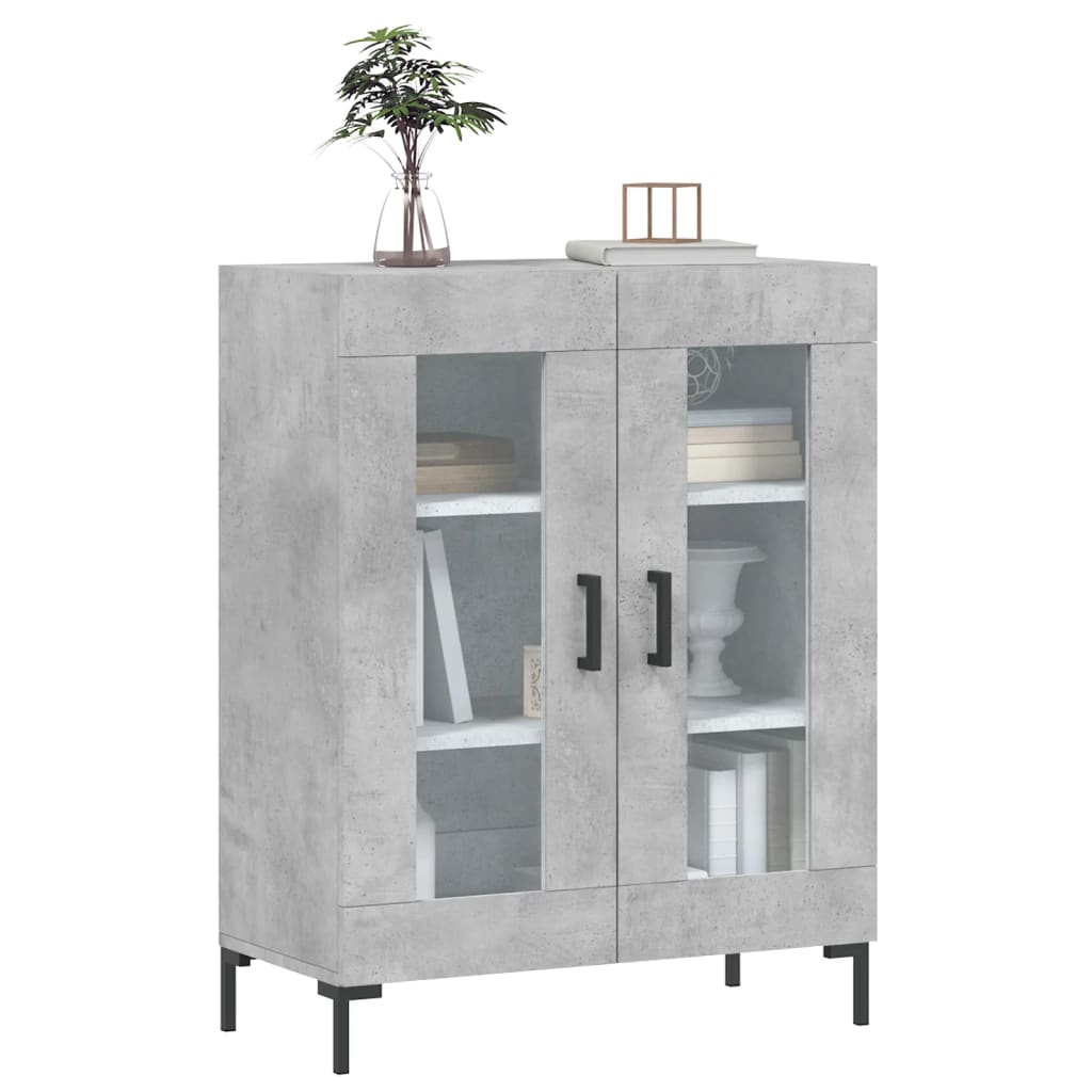 Betonszürke szerelt fa tálalószekrény 69,5 x 34 x 90 cm 3