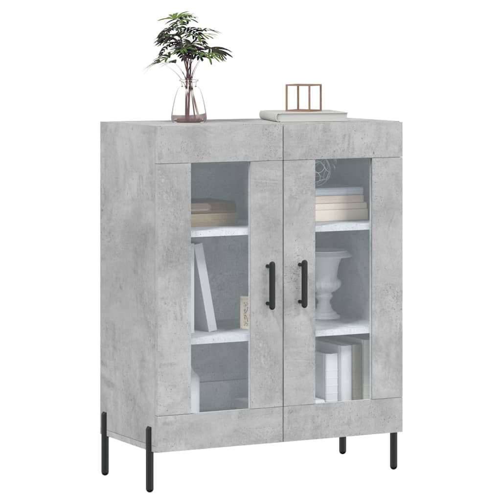 Betonszürke szerelt fa tálalószekrény 69,5 x 34 x 90 cm 3