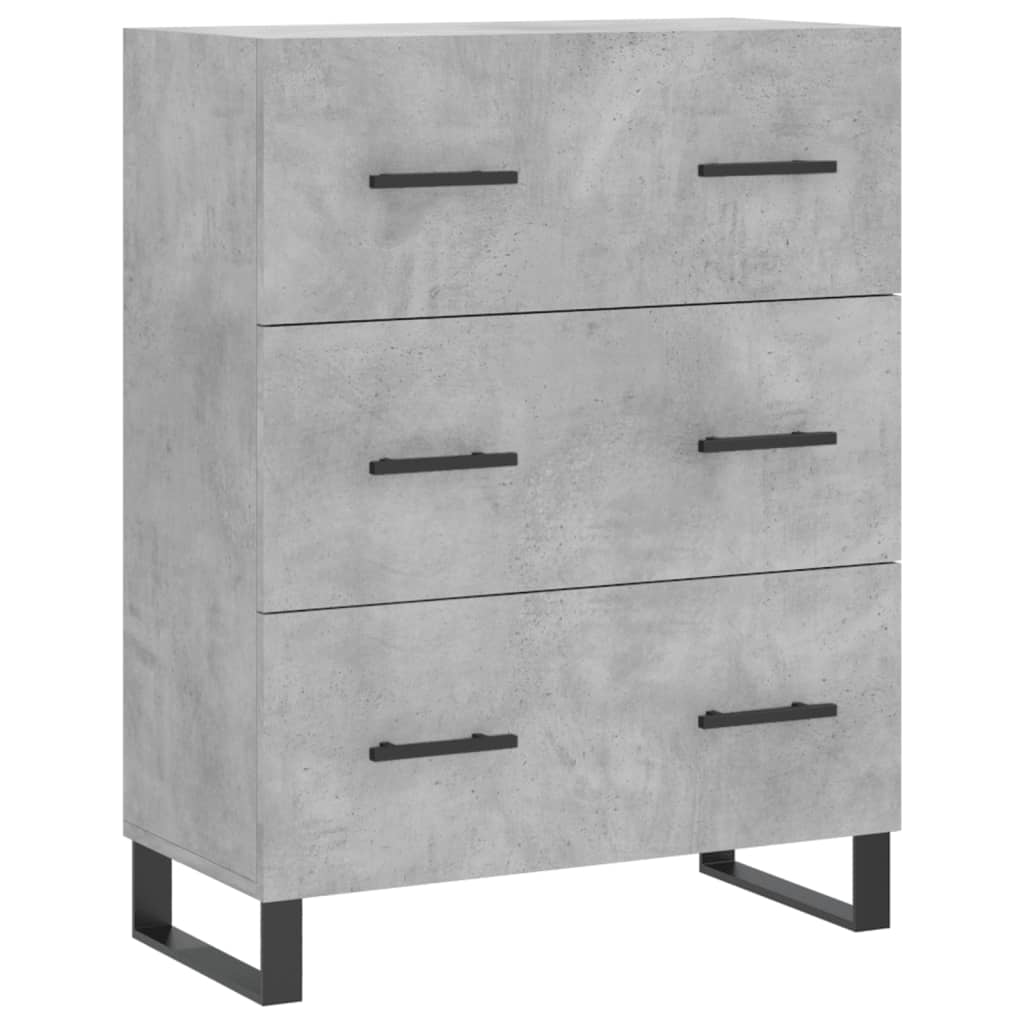 Betonszürke szerelt fa tálalószekrény 69,5 x 34 x 90 cm 2