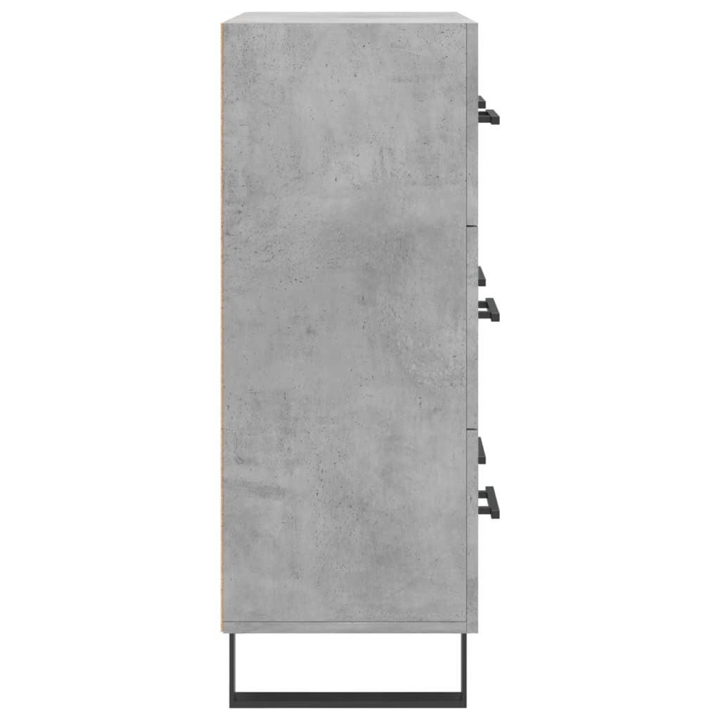 Betonszürke szerelt fa tálalószekrény 69,5 x 34 x 90 cm 7