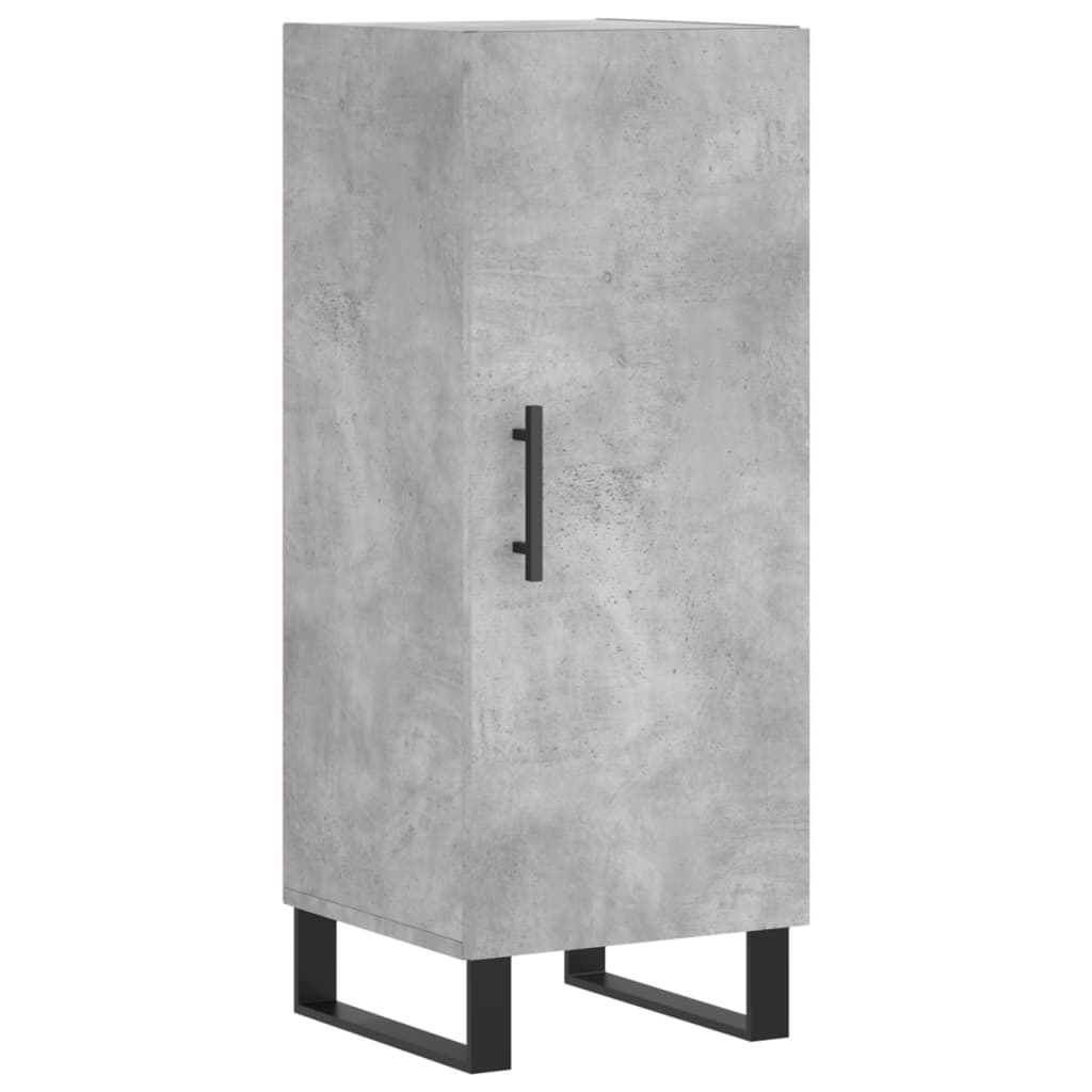 Betonszürke szerelt fa tálalószekrény 34,5 x 34 x 90 cm 2