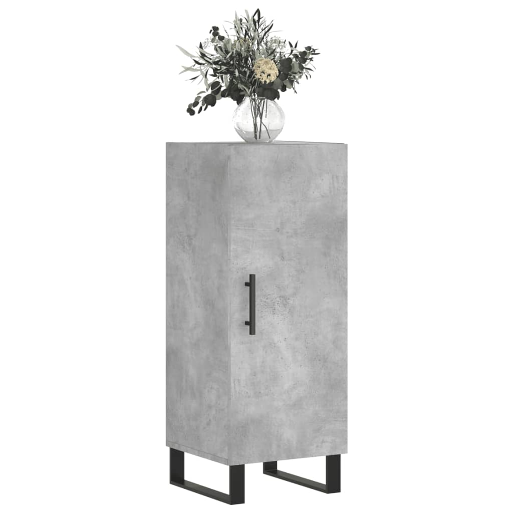 Betonszürke szerelt fa tálalószekrény 34,5 x 34 x 90 cm 3