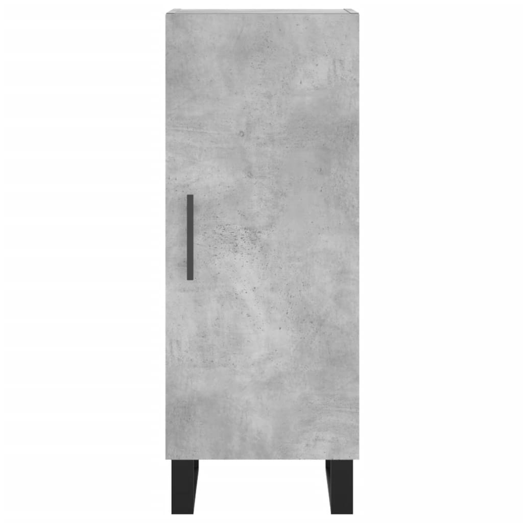 Betonszürke szerelt fa tálalószekrény 34,5 x 34 x 90 cm 6