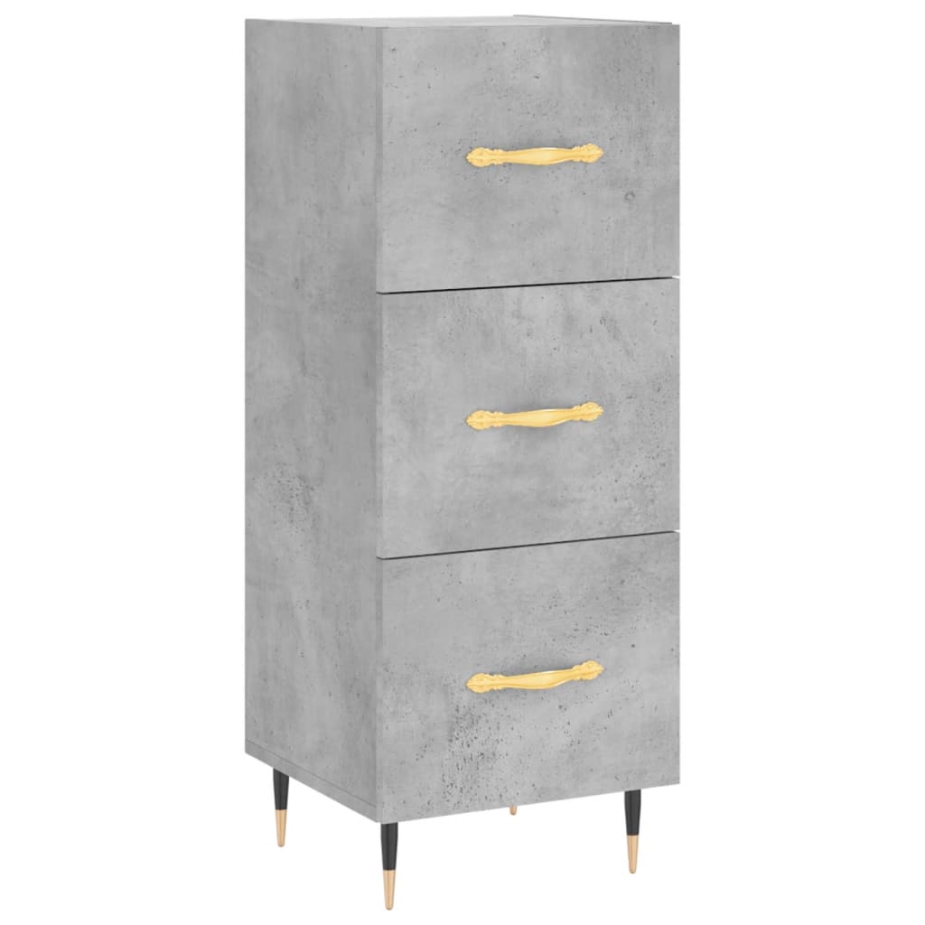 Betonszürke szerelt fa tálalószekrény 34,5 x 34 x 90 cm 2