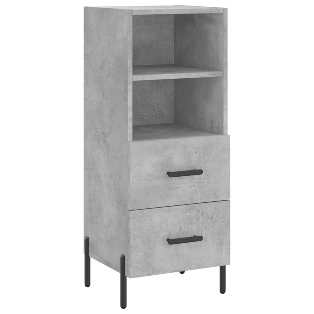 Betonszürke szerelt fa tálalószekrény 34,5 x 34 x 90 cm 2