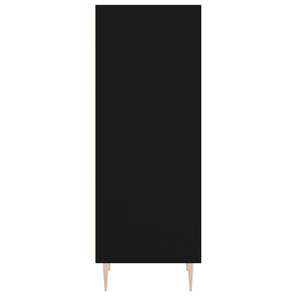 Fekete szerelt fa tálalószekrény 34,5 x 32,5 x 90 cm 5