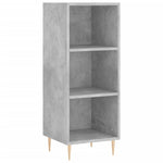 Betonszürke szerelt fa tálalószekrény 34,5 x 32,5 x 90 cm 2