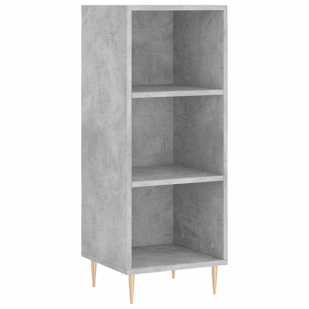 Betonszürke szerelt fa tálalószekrény 34,5 x 32,5 x 90 cm 2