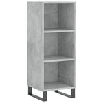 Betonszürke szerelt fa tálalószekrény 34,5 x 32,5 x 90 cm 2