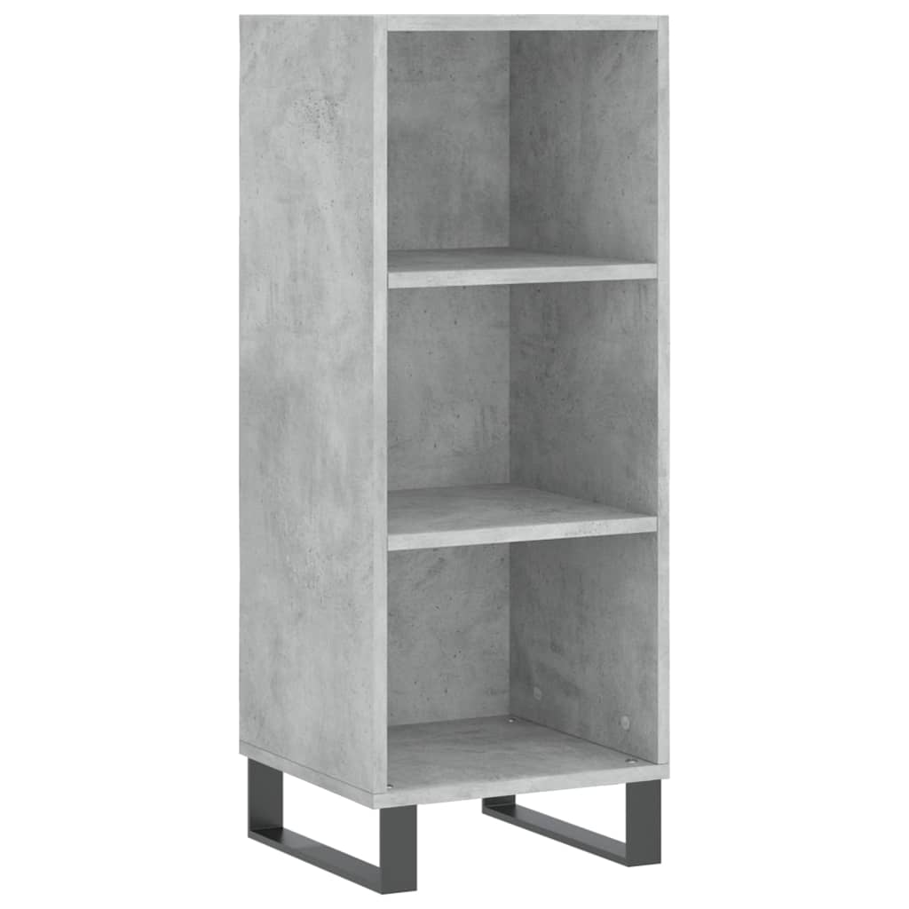 Betonszürke szerelt fa tálalószekrény 34,5 x 32,5 x 90 cm 2