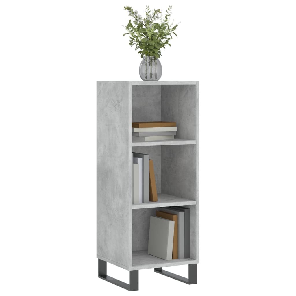 Betonszürke szerelt fa tálalószekrény 34,5 x 32,5 x 90 cm 3