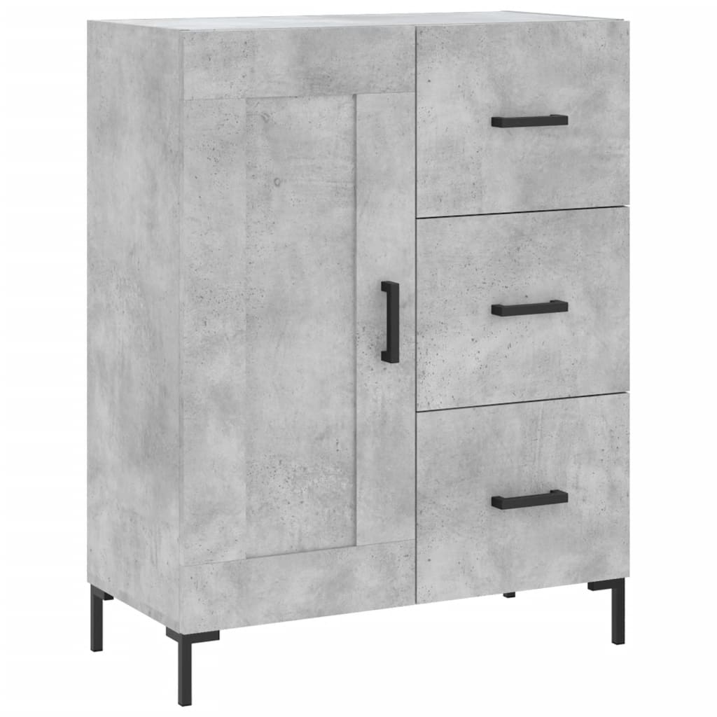 Betonszürke szerelt fa tálalószekrény 69,5 x 34 x 90 cm 2