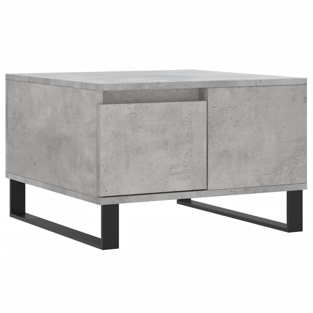 Betonszürke szerelt fa dohányzóasztal 55x55x36,5 cm 2