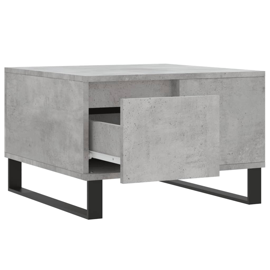 Betonszürke szerelt fa dohányzóasztal 55x55x36,5 cm 6