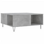 Betonszürke szerelt fa dohányzóasztal 80x80x36,5 cm 2