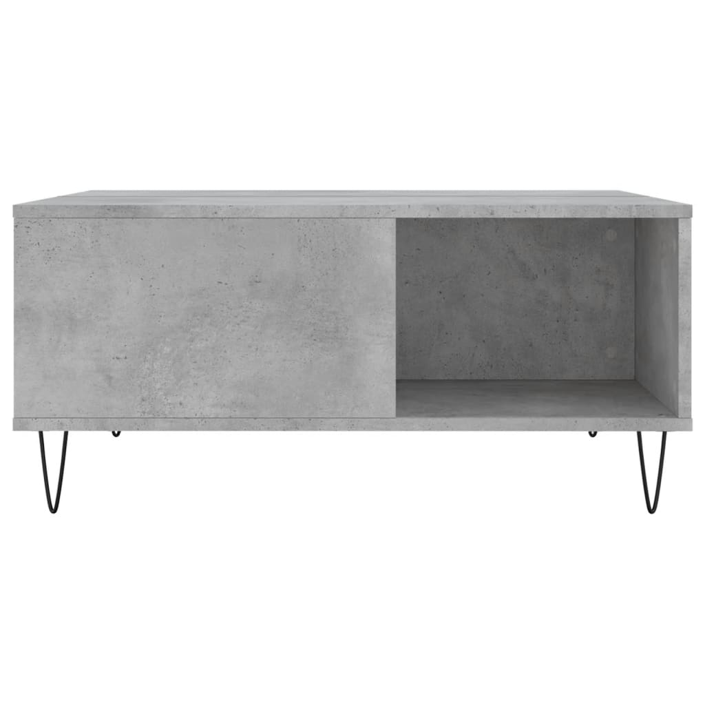 Betonszürke szerelt fa dohányzóasztal 80x80x36,5 cm 4