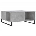 Betonszürke szerelt fa dohányzóasztal 80x80x36,5 cm 2