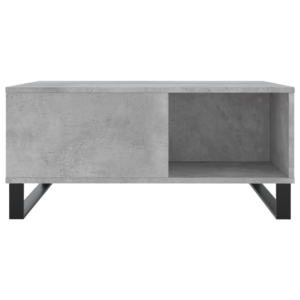 Betonszürke szerelt fa dohányzóasztal 80x80x36,5 cm 4