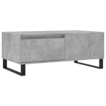 Betonszürke szerelt fa dohányzóasztal 90x50x36,5 cm 2