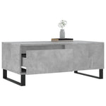 Betonszürke szerelt fa dohányzóasztal 90x50x36,5 cm 3