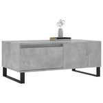 Betonszürke szerelt fa dohányzóasztal 90x50x36,5 cm 4