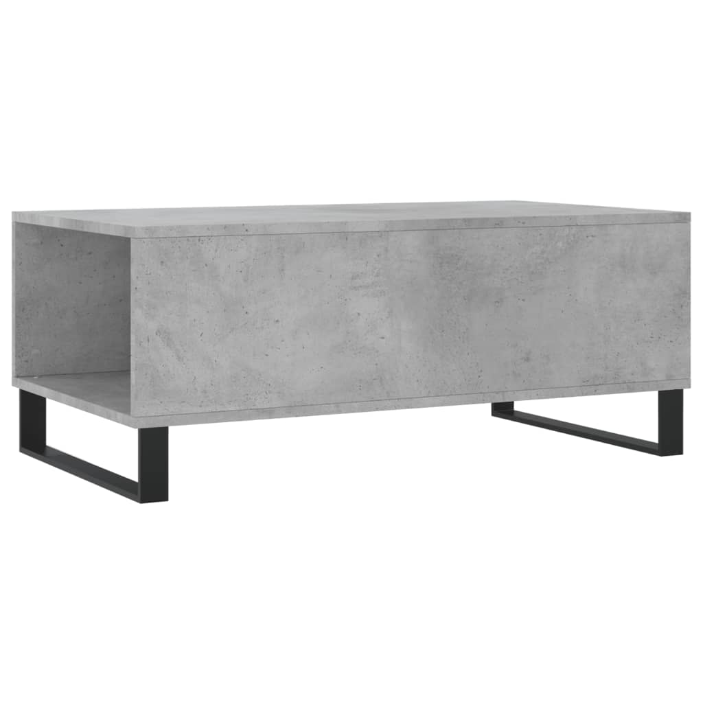 Betonszürke szerelt fa dohányzóasztal 90x50x36,5 cm 8