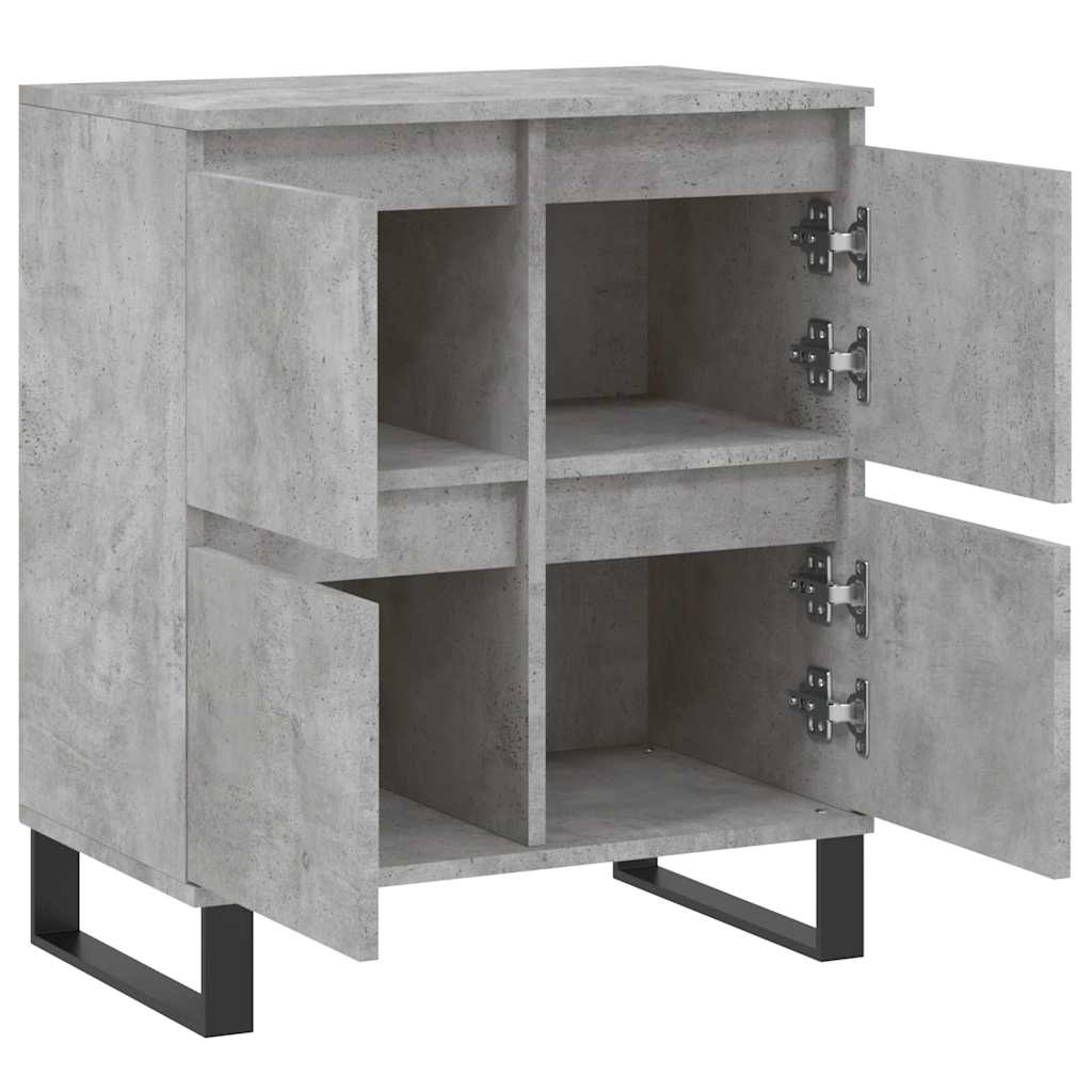 Betonszürke szerelt fa tálalószekrény 60 x 35 x 70 cm 6