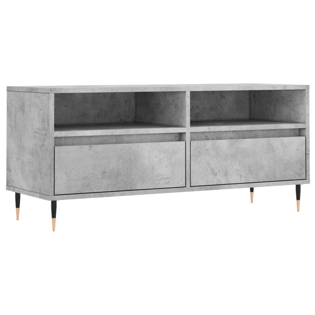 Betonszürke szerelt fa TV-szekrény 100x34,5x44,5 cm 2