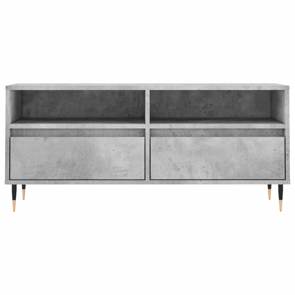 Betonszürke szerelt fa TV-szekrény 100x34,5x44,5 cm 5
