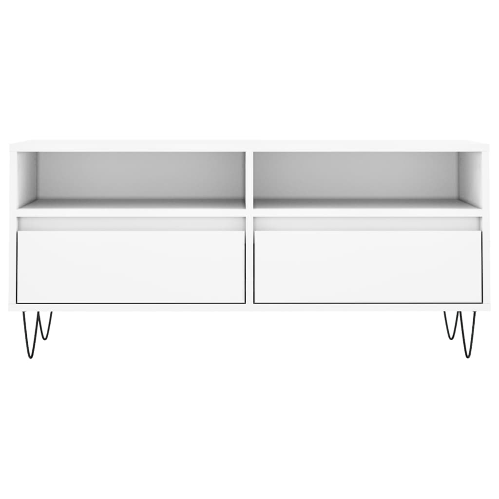 Fehér szerelt fa TV-szekrény 100x34,5x44,5 cm 5