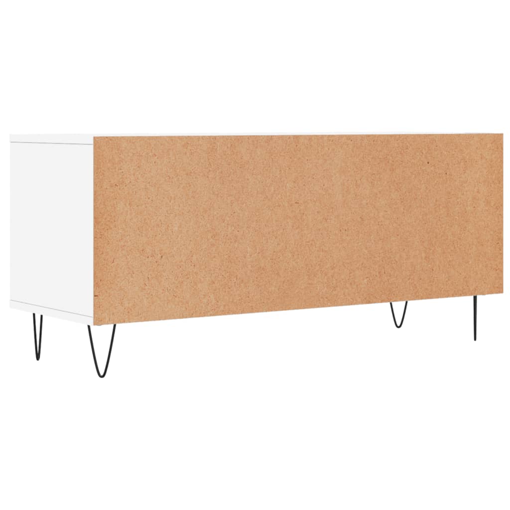Fehér szerelt fa TV-szekrény 100x34,5x44,5 cm 8