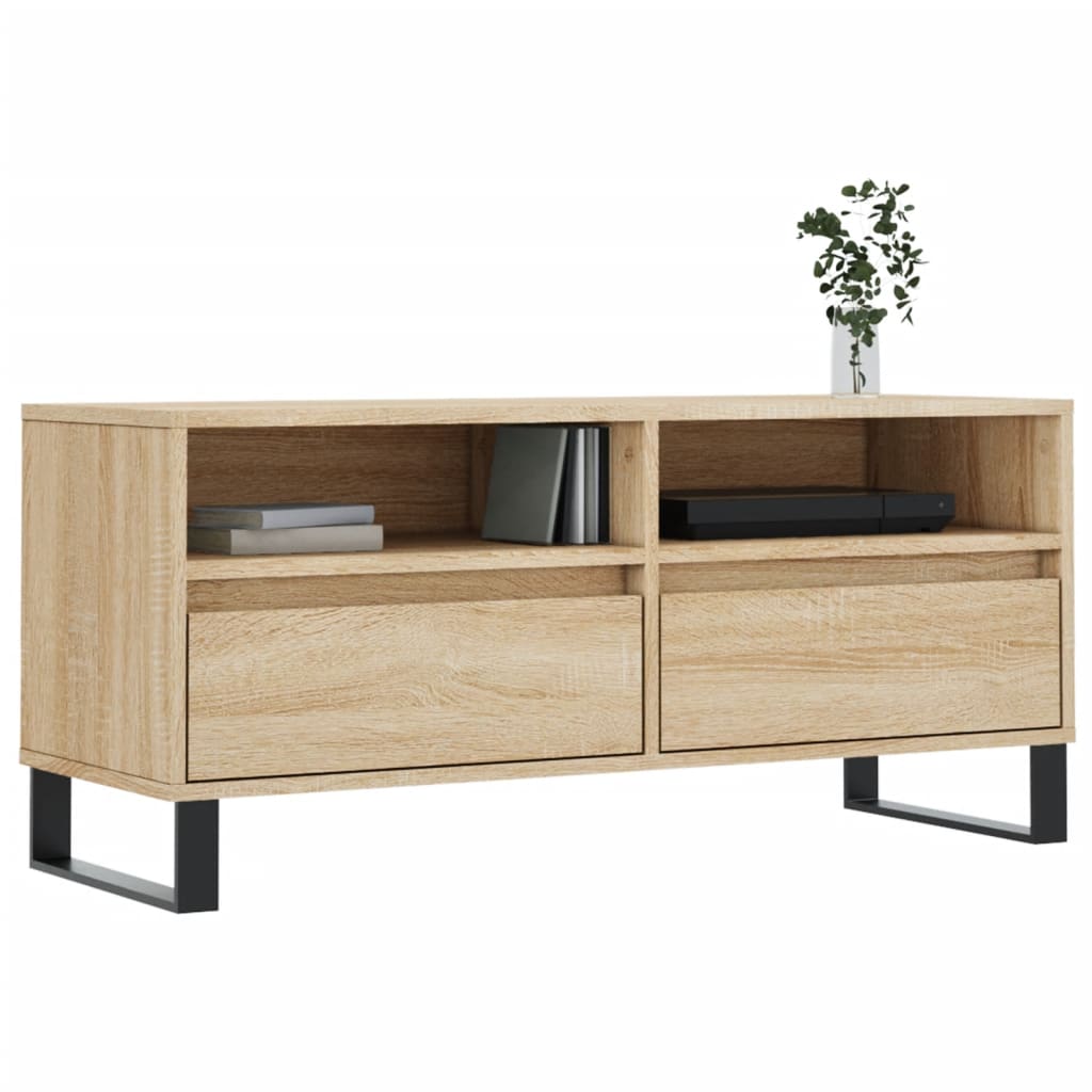Sonoma tölgyszínű szerelt fa TV-szekrény 100x34,5x44,5 cm 3