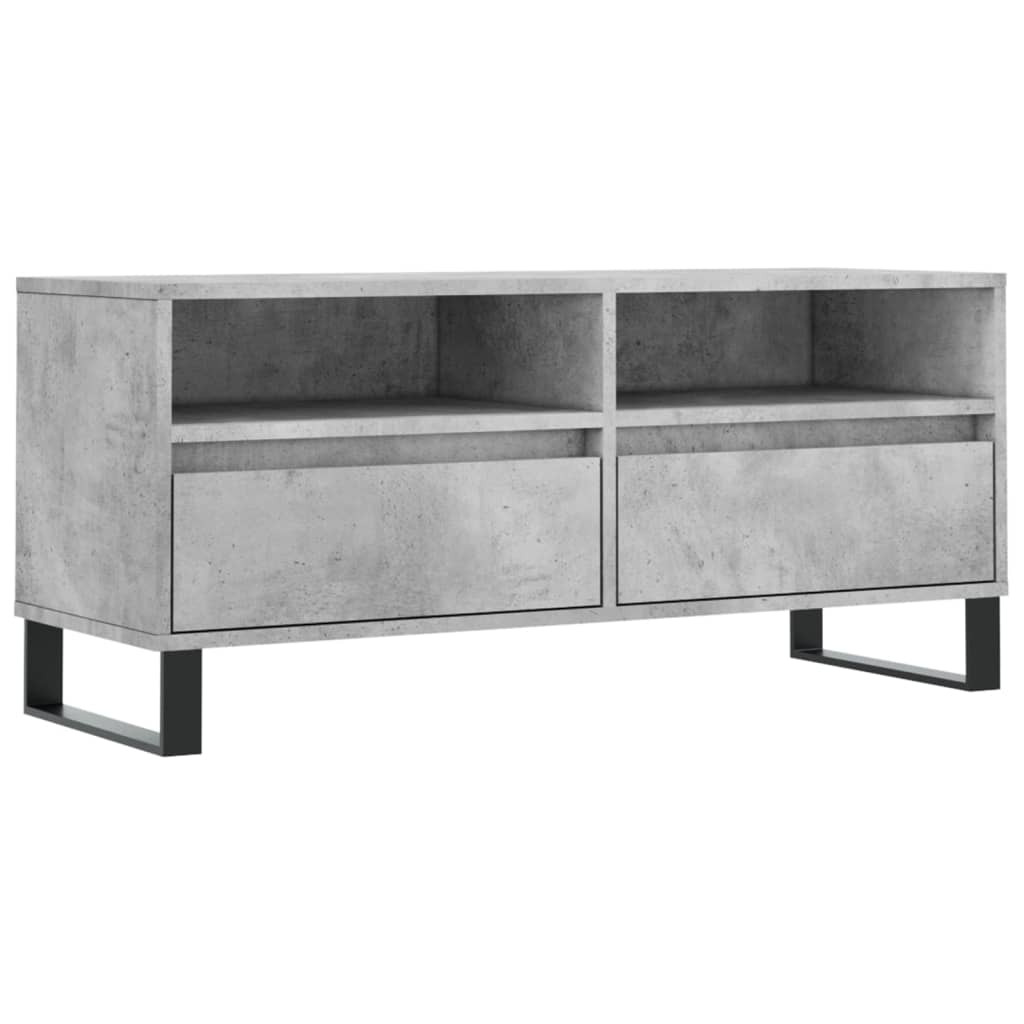 Betonszürke szerelt fa TV-szekrény 100x34,5x44,5 cm 2
