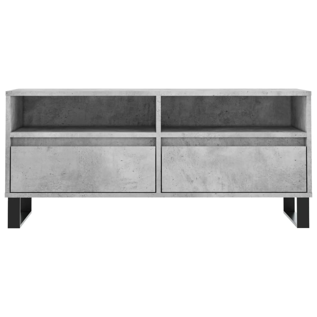 Betonszürke szerelt fa TV-szekrény 100x34,5x44,5 cm 5