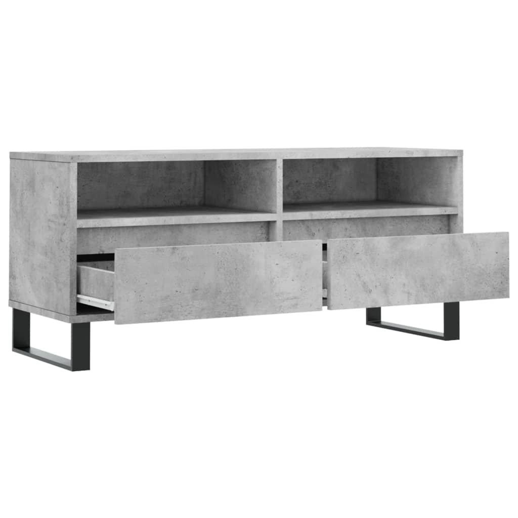 Betonszürke szerelt fa TV-szekrény 100x34,5x44,5 cm 6