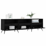 Fekete szerelt fa TV-szekrény 150 x 30 x 44,5 cm 4