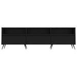 Fekete szerelt fa TV-szekrény 150 x 30 x 44,5 cm 5