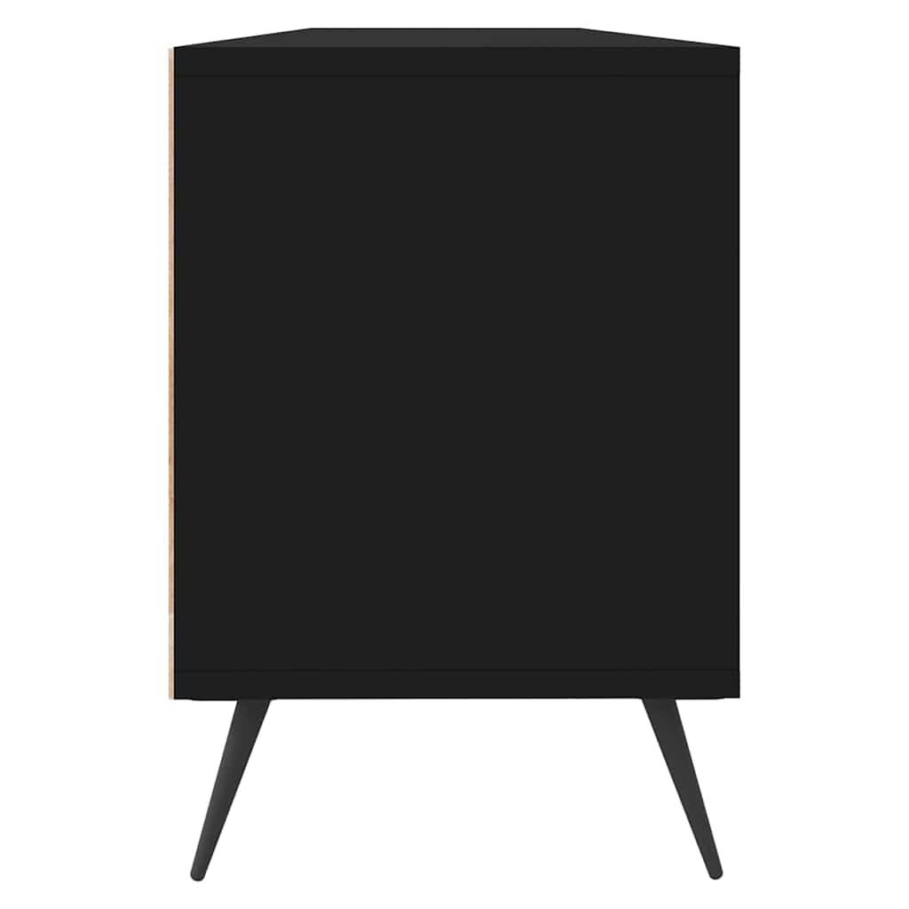 Fekete szerelt fa TV-szekrény 150 x 30 x 44,5 cm 7