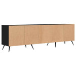 Fekete szerelt fa TV-szekrény 150 x 30 x 44,5 cm 8