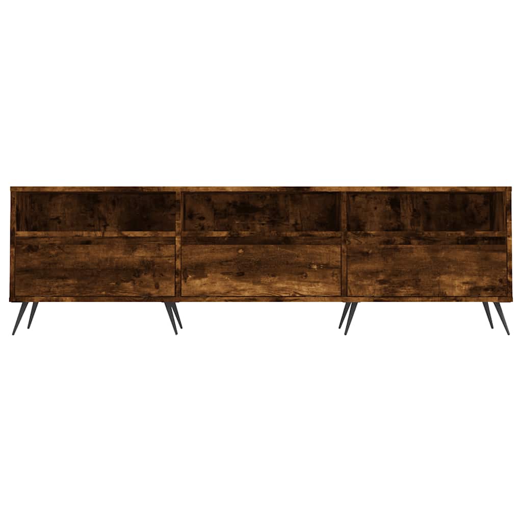 Füstös tölgy színű szerelt fa TV-szekrény 150 x 30 x 44,5 cm 5